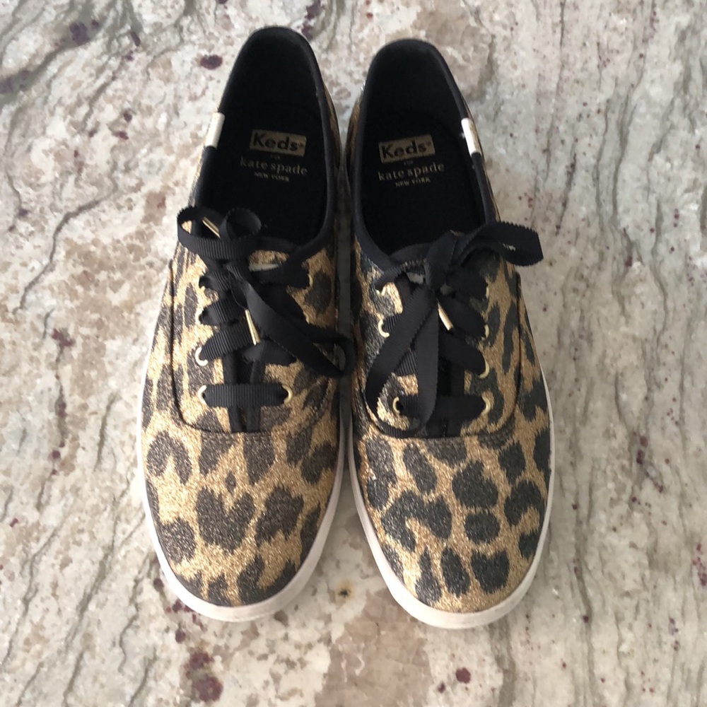 Keds Sparkly Leopard Print. Size 8 - image 2